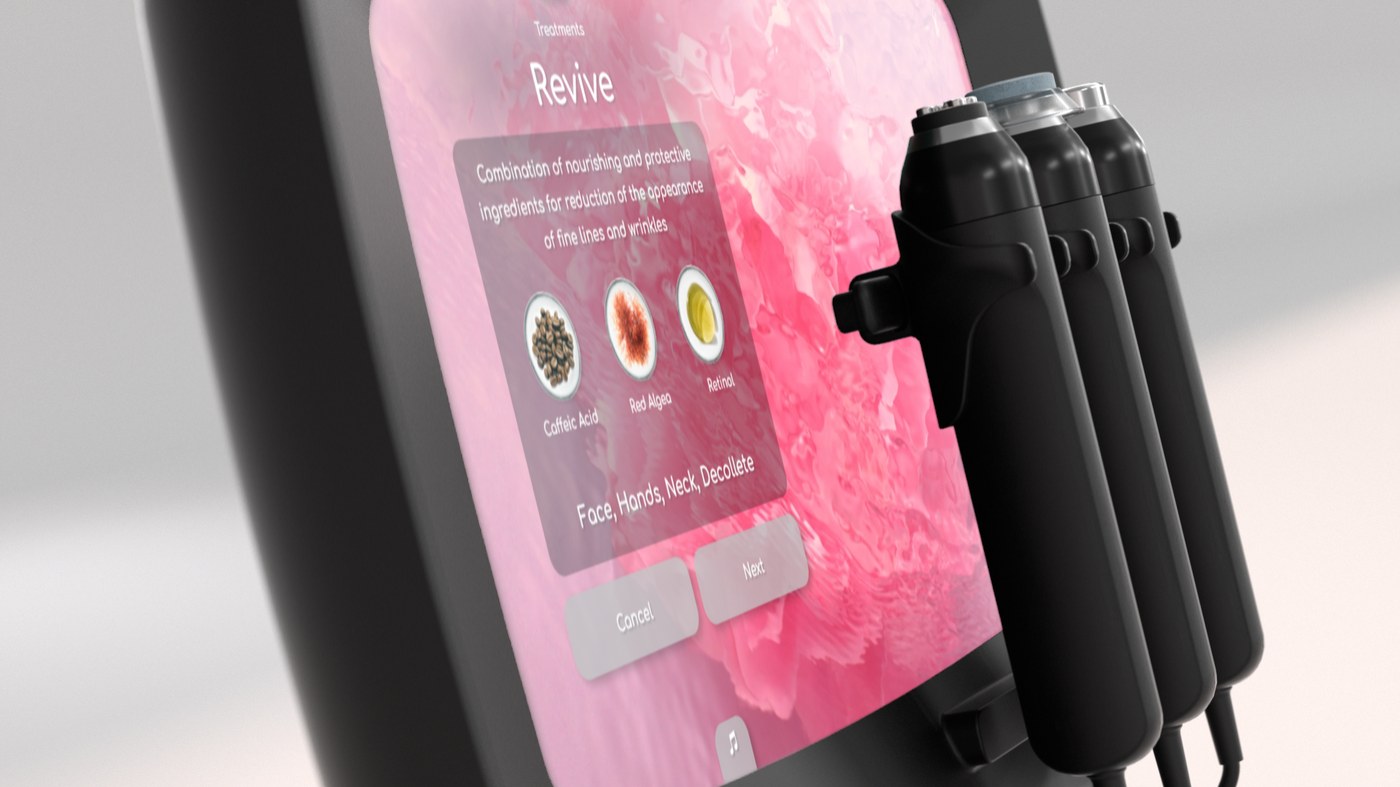 Selecting an OxyPod on the Geneo X touchscreen